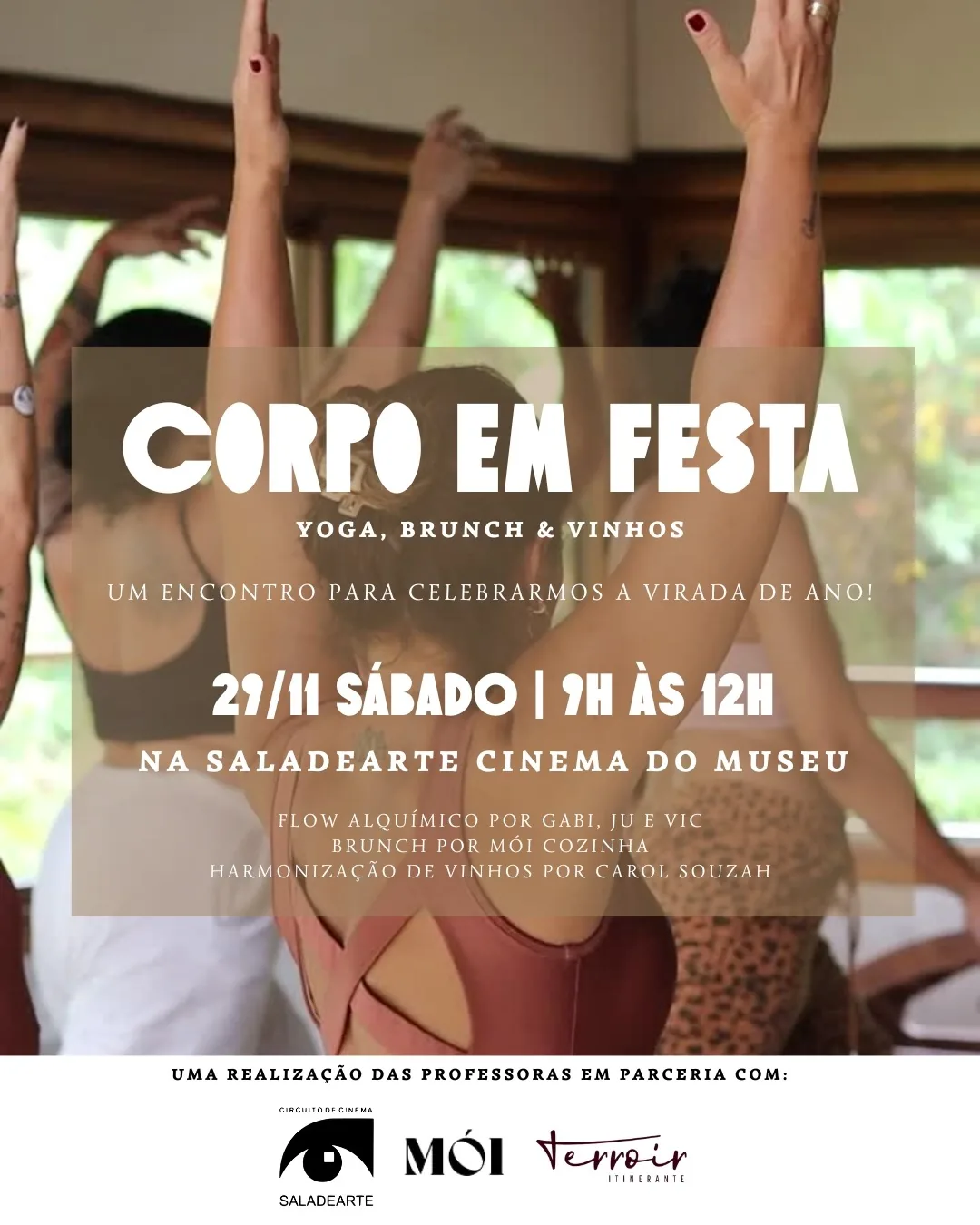 Yoga, brunch e vinho em Salvador